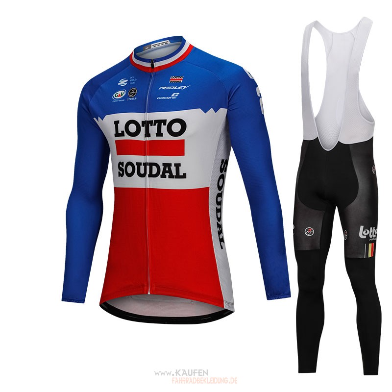 Lotto Soudal Langarmtrikot 2018 Und Lange Tragerhose Blau Undrot